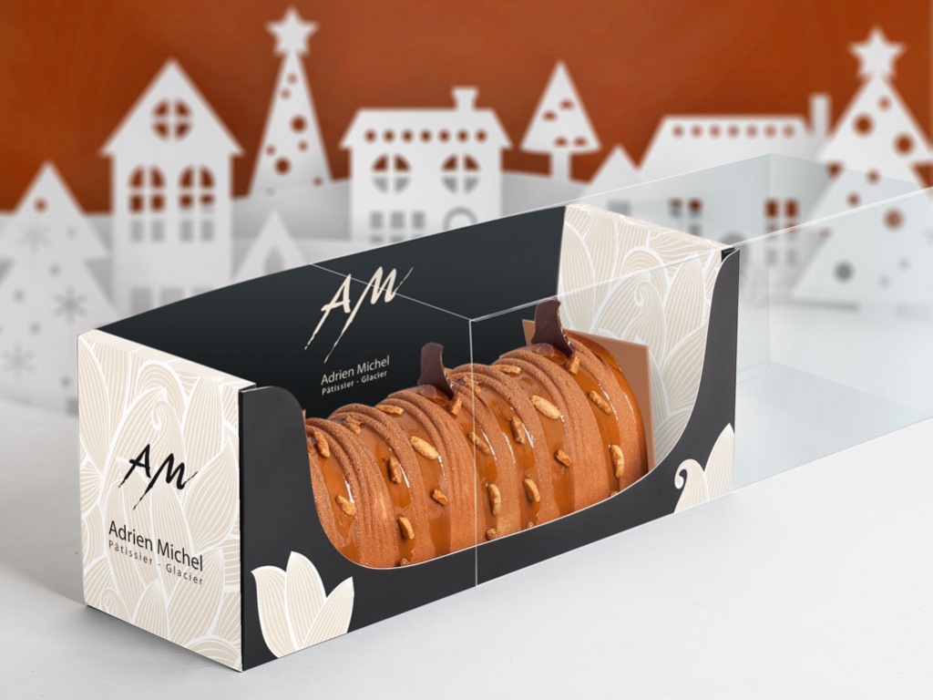 Boite à Bûche de noel blanche Fournisseur de packaging alimentaire