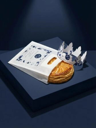 Sac personnalisé pour galette des rois avec logo et couleurs de la maison