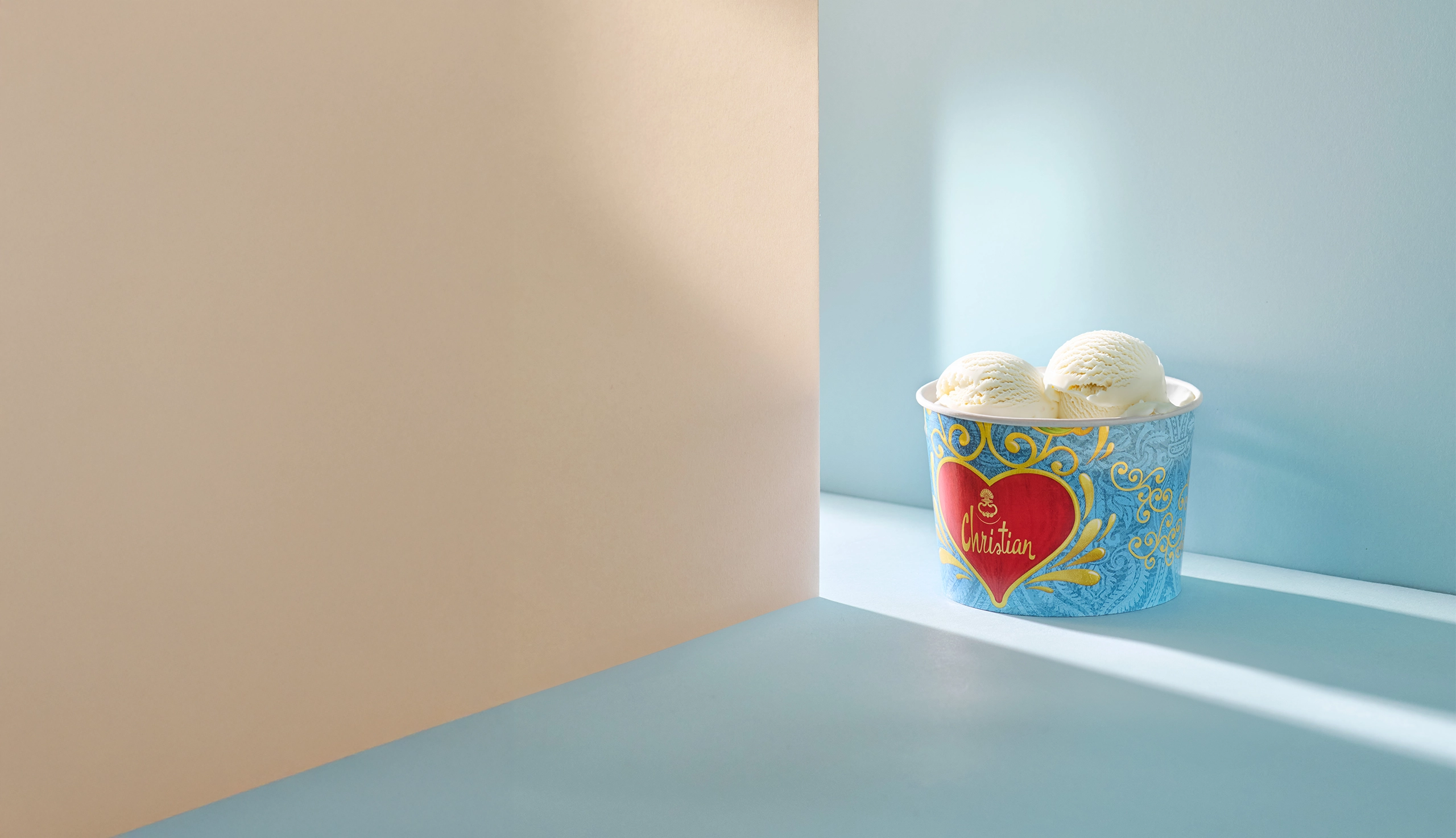 Pot de glace personnalisé.