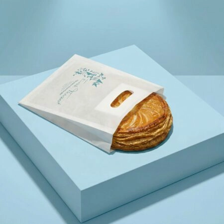 Sac personnalisé pour galette des rois avec logo et couleurs de la maison