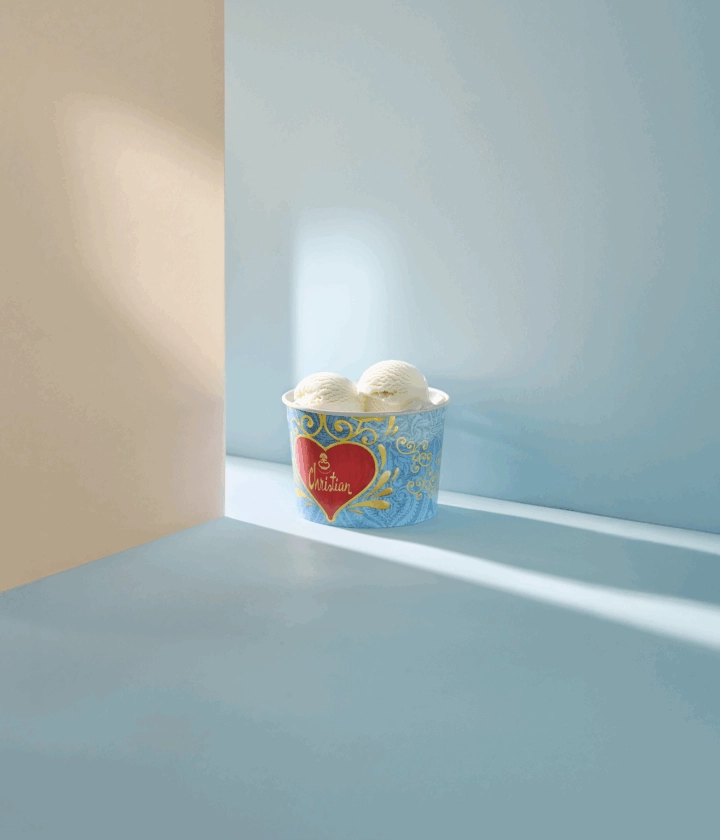 Pot à glace personnalisé. Idéal pour présenter vos glaces avec style et aux couleurs de votre marque.