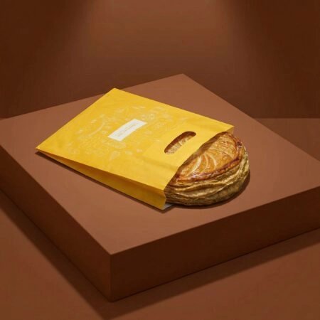 Sac personnalisé pour galette des rois avec logo et couleurs de la maison
