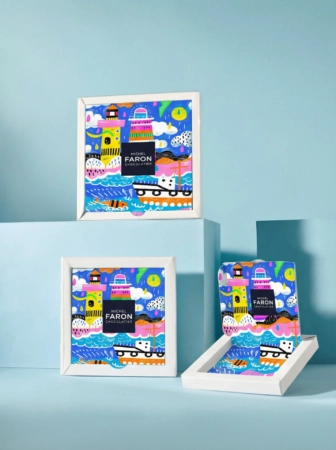 Boîte trottoir personnalisée en carton souple, élégante et légère, idéale pour sublimer et protéger vos chocolats tout en valorisant l’identité de votre marque.