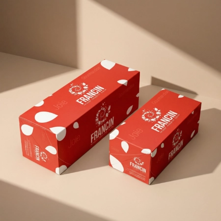 Boîte à bûche personnalisée, design élégant et protection optimale pour gâteau"