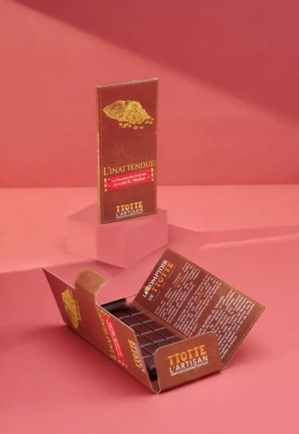 étui livre personnalisée pour tablette de chocolat