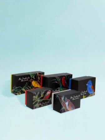 Boîte Balloboîte personnalisée pour chocolats, avec options de couleurs, finitions et logo, emballage élégant valorisant la marque.