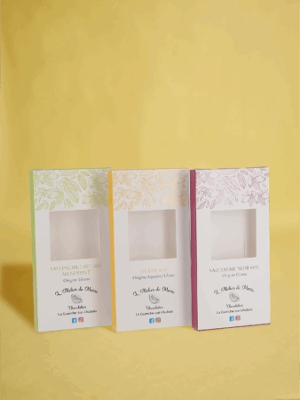 Emballage tablette en carton personnalisable pour chocolats, avec finitions haut de gamme et impression sur mesure