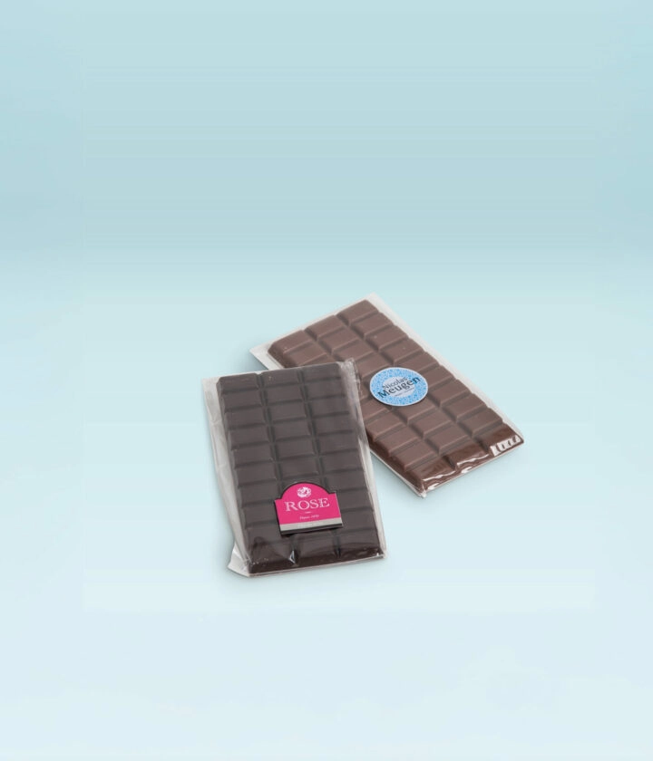 Emballage sachet tablette transparent, idéal pour emballage de chocolat
