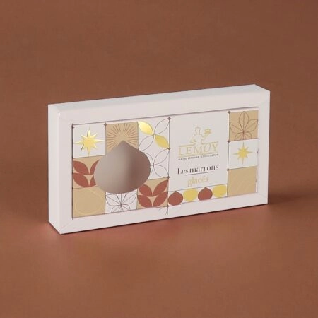 Boîte marron glacés