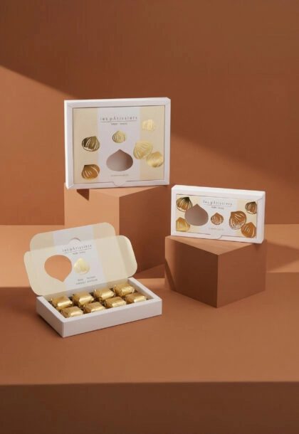 Boîte de marrons glacés personnalisée