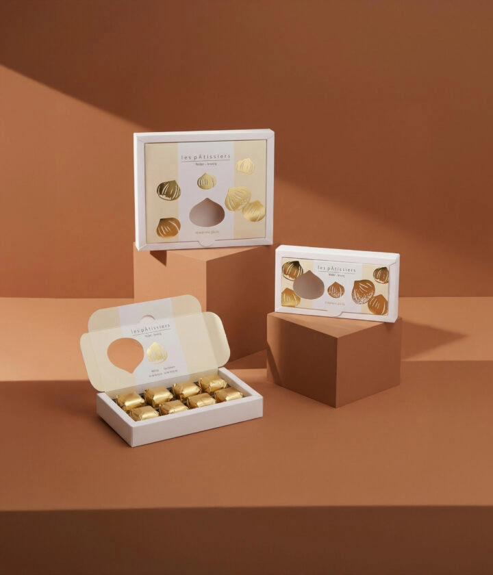 Boîte de marrons glacés personnalisée