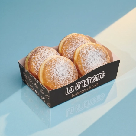 Caissette Wave personnalisée avec logo et design sur mesure.
