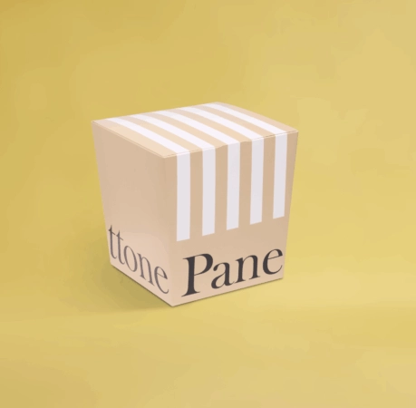 Boîte personnalisée pour panettone, idéale pour une présentation élégante de vos créations pâtissières, avec impression de logo et visuel de marque.