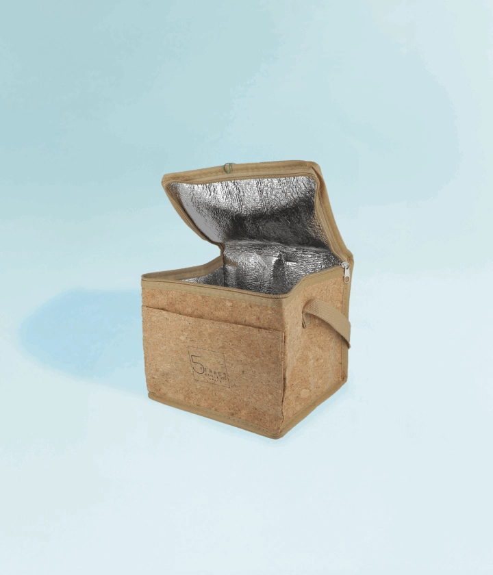 Sacs isothermes personnalisés en liége.