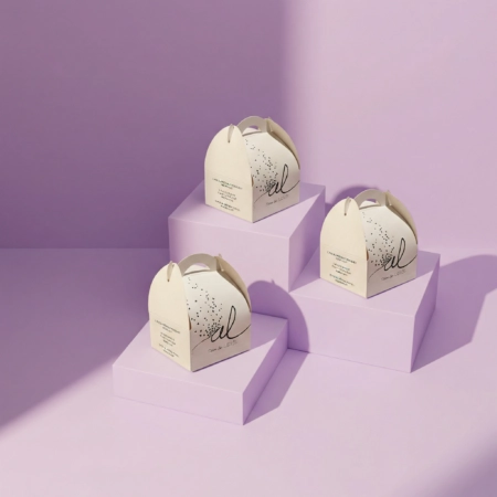 boîte pâtissière à poignée personnalisée