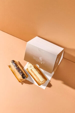 Boîte pâtissière personnalisée – emballage élégant et protecteur pour pâtisseries et desserts raffinés.