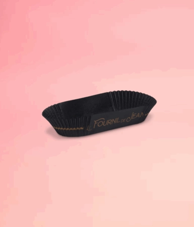 Caissette plissée personnalisée, idéale pour la présentation en vitrine de pâtisseries et gâteaux individuels, disponible en plusieurs tailles.