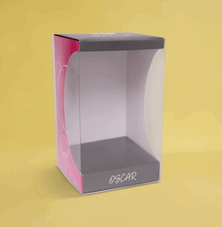 Boîte prestige personnalisée pour moulages en chocolat, alliant élégance et mise en valeur des créations.
