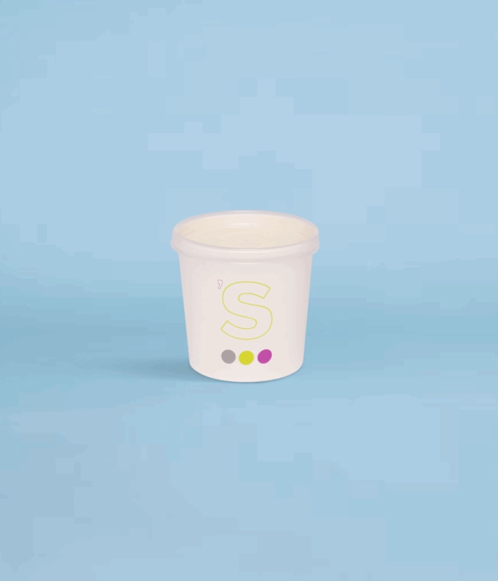 Pot à soupe en carton avec couvercle, emballage personnalisable, idéal pour soupes et préparations chaudes à emporter.