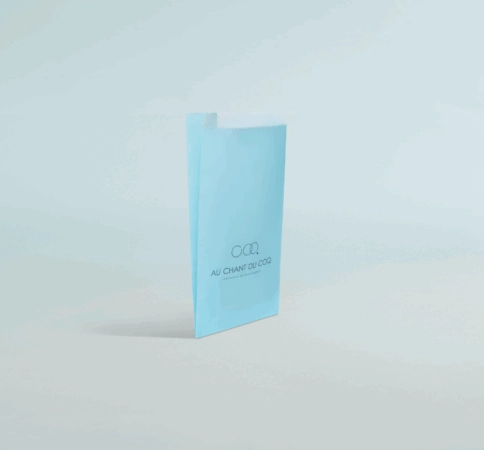 Sac à viennoiseries personnalisé avec logo, idéal pour boulangeries et pâtisseries