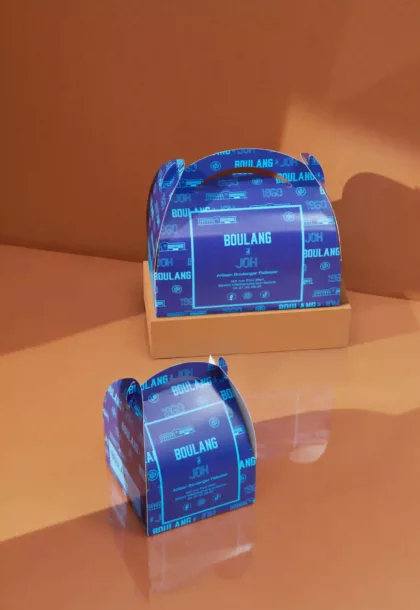 Boîte pâtissière personnalisée avec poignée