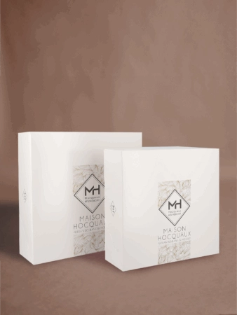 Boîte pâtissière personnalisée – emballage élégant et protecteur pour pâtisseries et desserts raffinés.