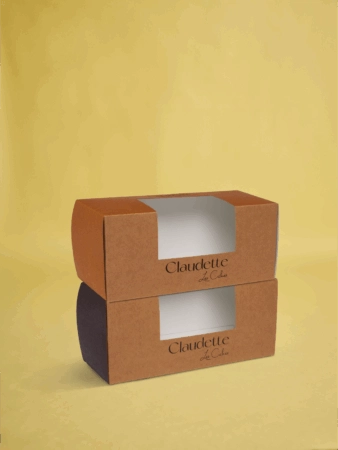 Boîte à cake en carton personnalisée, idéale pour protéger et valoriser vos créations gourmandes avec élégance.