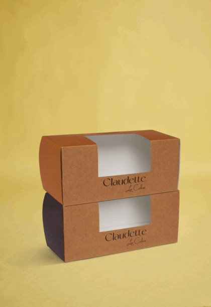 Boîte à cake en carton personnalisée, idéale pour protéger et valoriser vos créations gourmandes avec élégance.