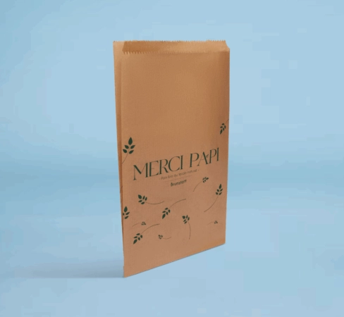 Sac à pains et baguettes personnalisé avec logo pour boulangerie.