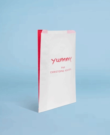 Sac à viennoiseries personnalisé avec logo, idéal pour boulangeries et pâtisseries