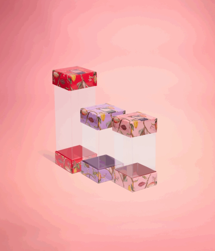 Boîte personnalisée modèle Uno, Duo ou Trio, idéale pour l’emballage élégant et personnalisé de vos produits.