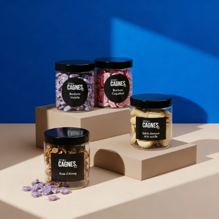 Pot en verre personnalisé, emballage pour pâte à tartiner, confiture et autres tartinables.
