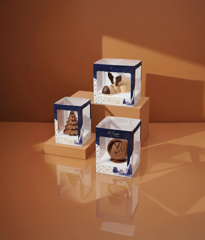 boite transaprente personnalisée pour moulage en chococlat