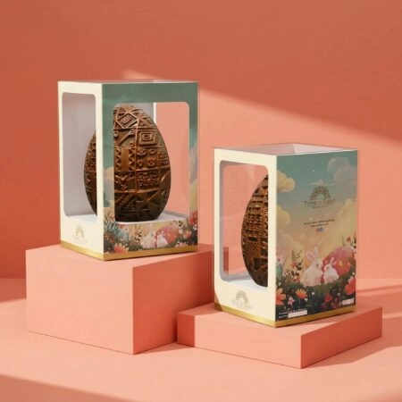 Fourreau et boîte transparente pour moulage en chocolat