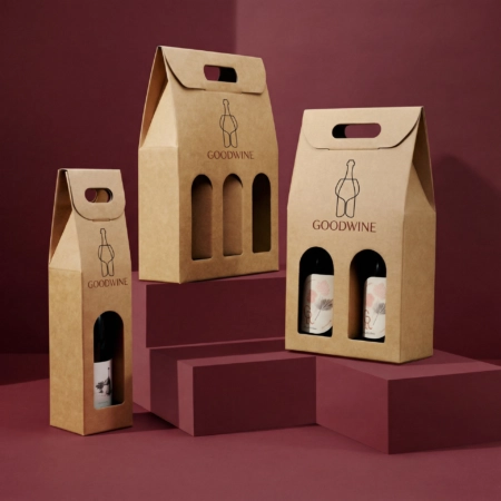 Boîte bouteille personnalisée, idéal pour emballer vos bouteillers de vin, bières ou huiles