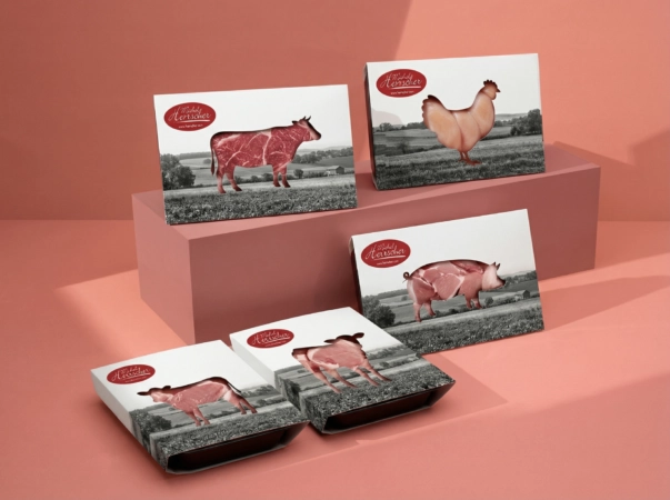 Barquette avec bague personnalisée, idéal pour le transport et la protection de préparations sucrées et salées en vente à emporter, en restauration rapide ou lors d’événements.