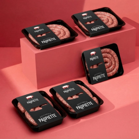 Barquette avec bague personnalisée, idéal pour le transport et la protection de préparations sucrées et salées en vente à emporter, en restauration rapide ou lors d’événements.