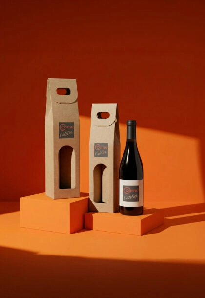 Boîte bouteille personnalisée, idéal pour emballer vos bouteillers de vin, bières ou huiles
