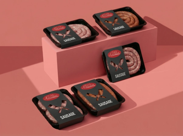 Barquette avec bague personnalisée, idéal pour le transport et la protection de préparations sucrées et salées en vente à emporter, en restauration rapide ou lors d’événements.