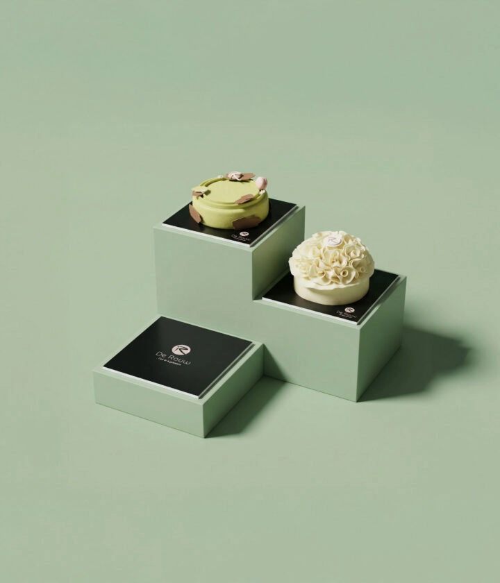 Support rigide personnalisé pour gâteaux, pâtisseries et mignardises.