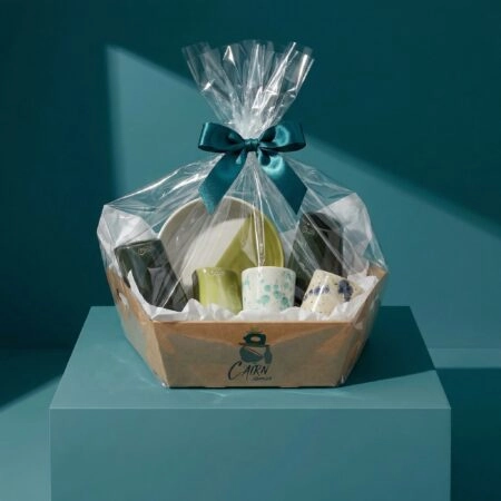 Corbeille personnalisée pour paniers garnis et cadeaux alimentaires, conçue pour regrouper et présenter plusieurs produits alimentaires dans un emballage pratique, solide et adapté aux assortiments.