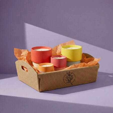 Corbeille personnalisée pour paniers garnis et cadeaux alimentaires, conçue pour regrouper et présenter plusieurs produits alimentaires dans un emballage pratique, solide et adapté aux assortiments.