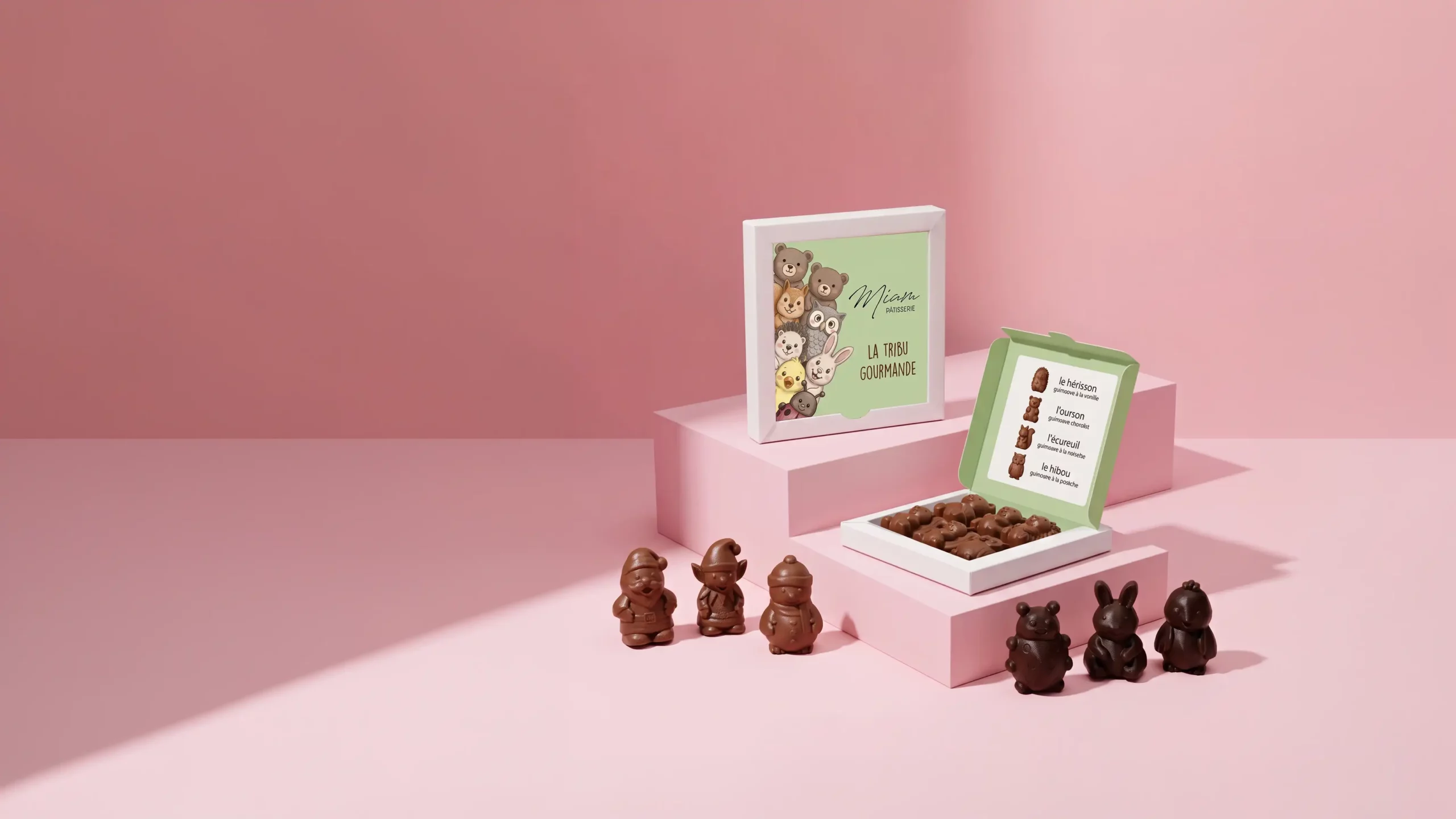 boite pour chocolat et guimauve